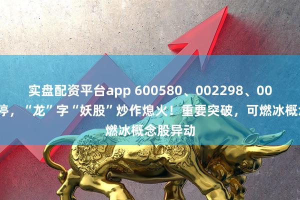 实盘配资平台app 600580、002298、002536跌停，“龙”字“妖股”炒作熄火！重要突破，可燃冰概念股异动