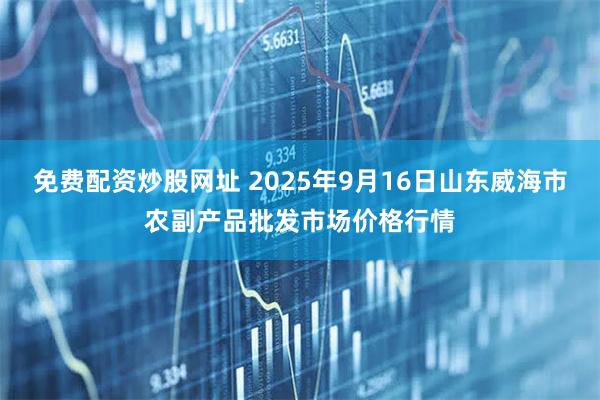 免费配资炒股网址 2025年9月16日山东威海市农副产品批发市场价格行情